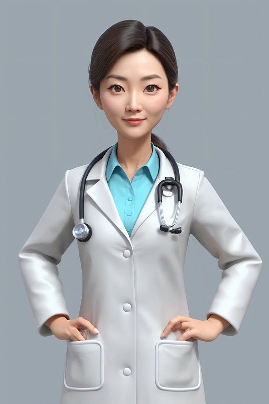 AI数字艺术医生医护人员人物印象模型