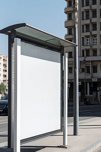 AI数字艺术地铁公交广告牌展板样机模型