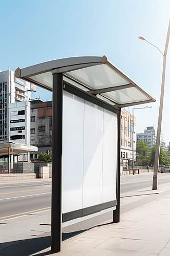AI数字艺术地铁公交广告牌展板样机模型