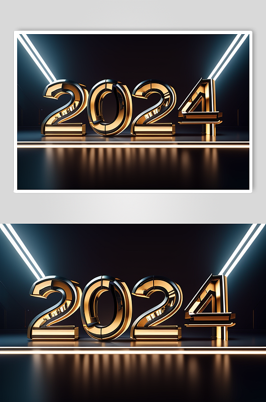 AI数字艺术2024艺术字立体字模型