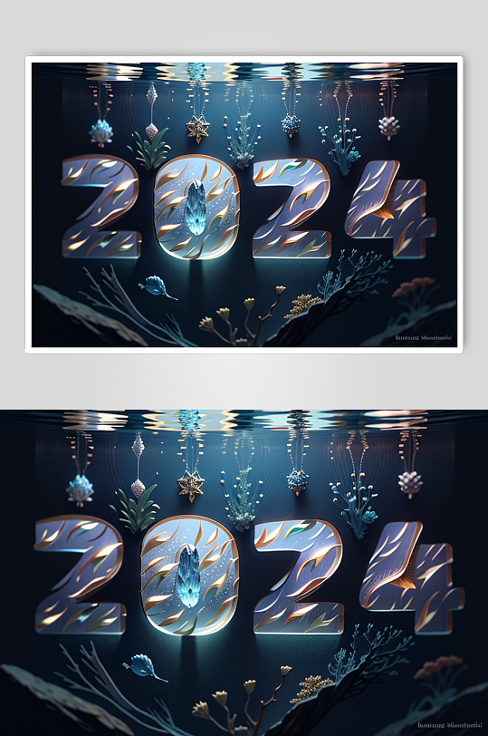 AI数字艺术2024艺术字立体字模型