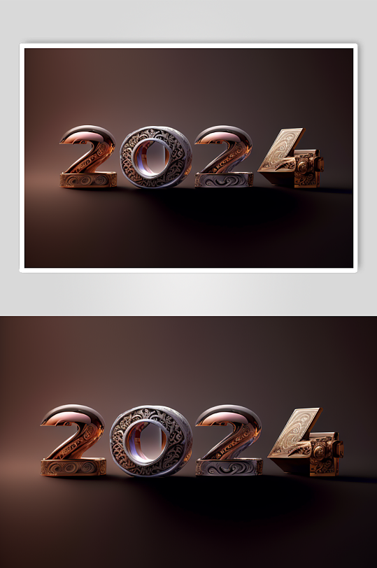 AI数字艺术2024艺术字立体字模型