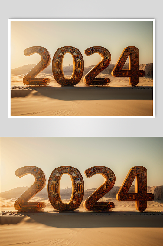 AI数字艺术2024艺术字立体透明字模型