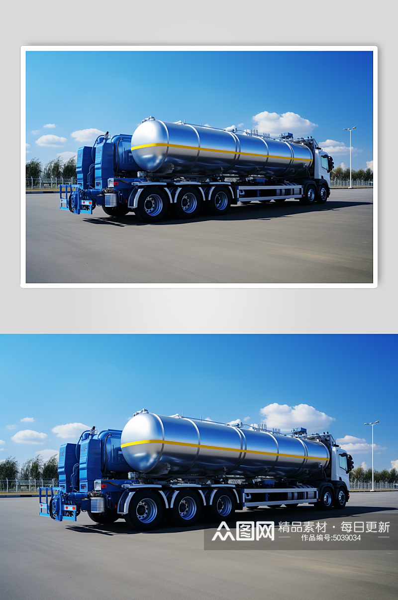 AI数字艺术油罐车交通运输工具摄影图素材