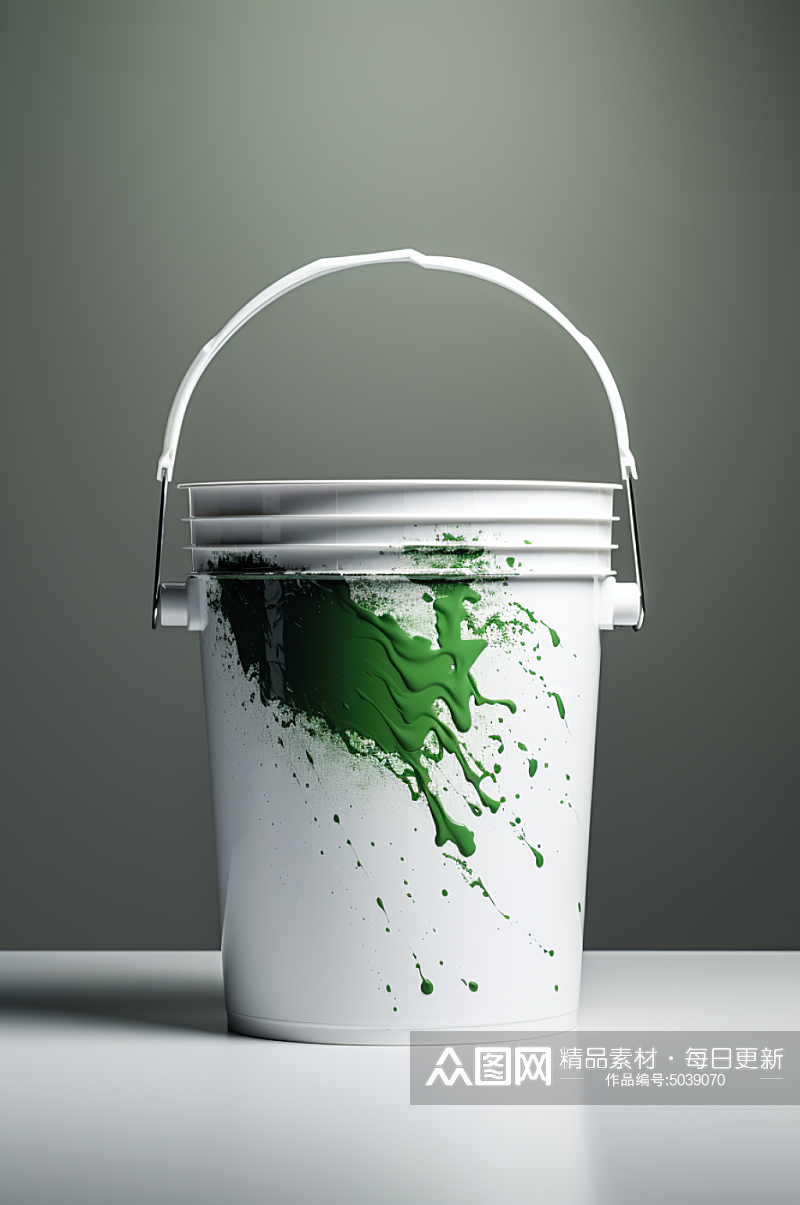AI数字艺术油漆桶涂料桶包装样机模型素材