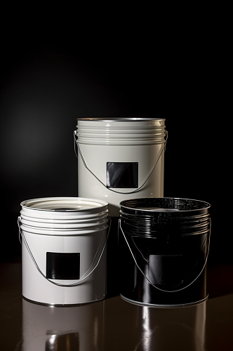 AI数字艺术油漆桶涂料桶包装样机模型