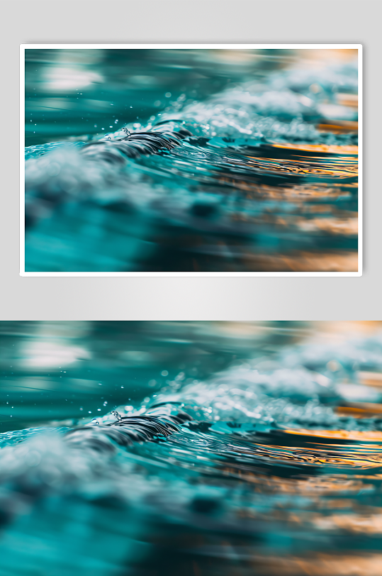 AI数字艺术游泳照片人物肖像摄影图