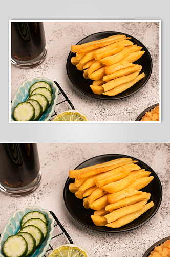 香软薯条油炸美食摄影图片