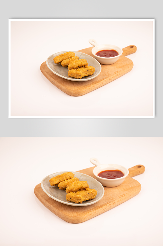香脆炸鸡块油炸美食摄影图片