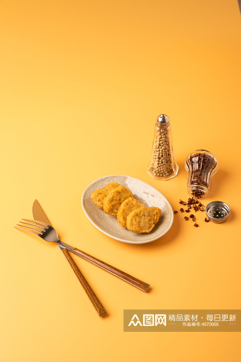 香脆炸鸡块油炸美食摄影图片素材