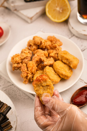 西式快餐油炸食品美食摄影图片