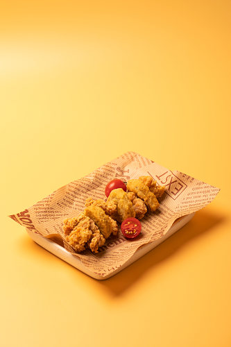 酥脆炸鸡油炸食品美食摄影图片