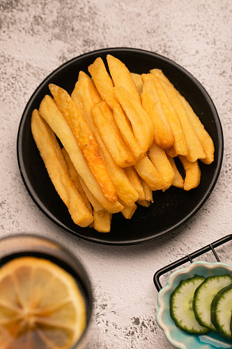 香软薯条油炸美食摄影图片