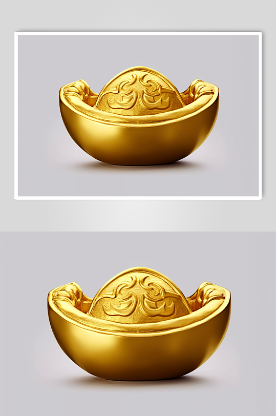 AI数字艺术中国风新年春节金元宝元素-众图网