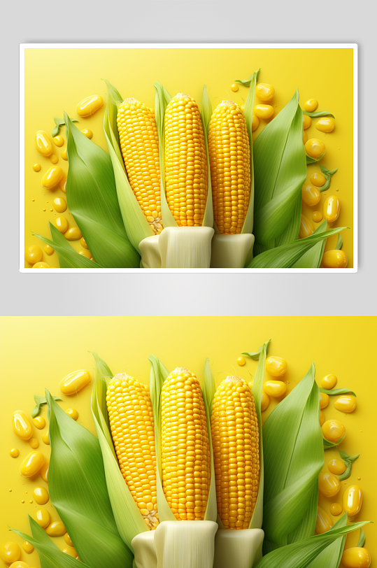 AI数字艺术玉米农产品农场丰收摄影图-众图网