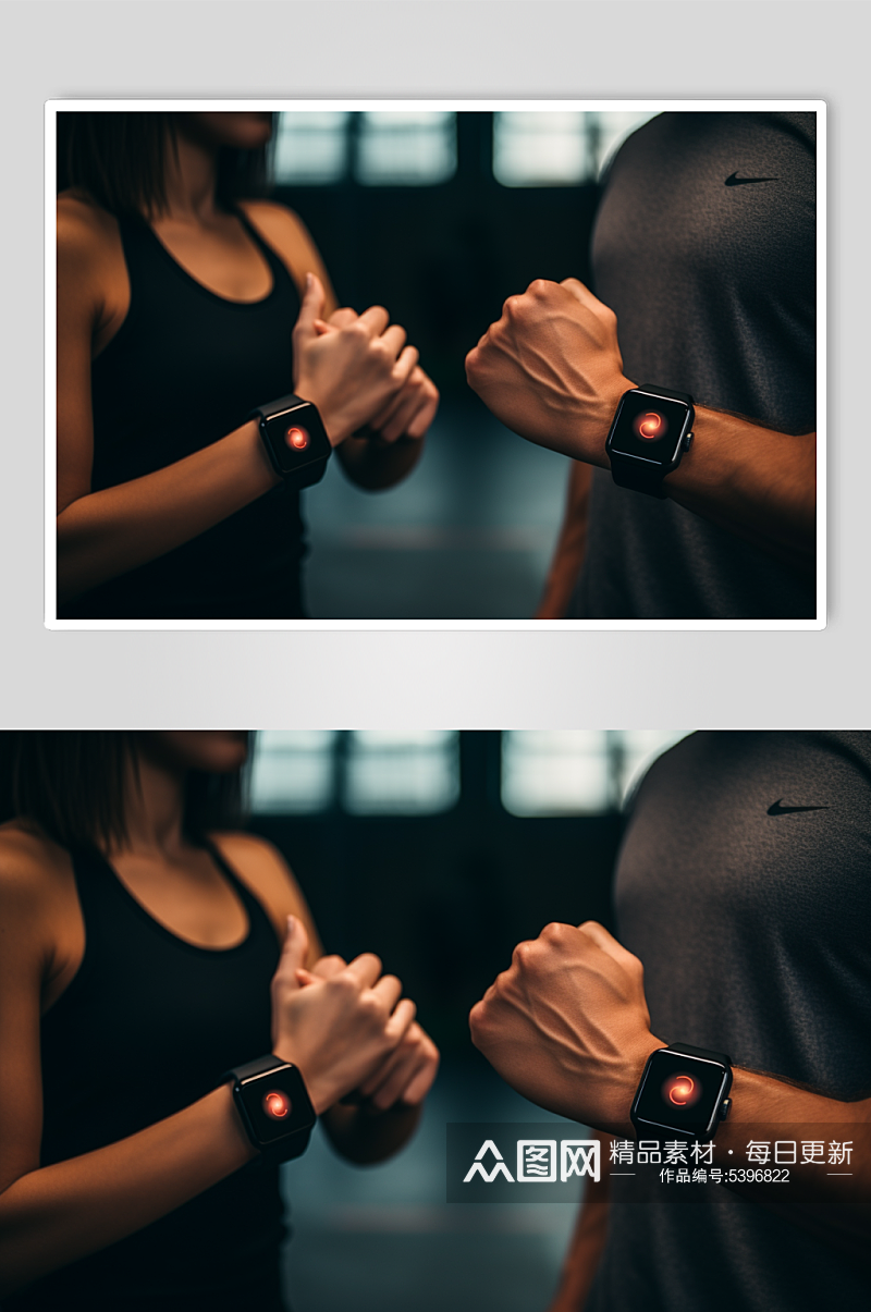 AI数字艺术运动健身智能手表摄影图素材