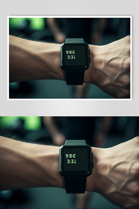 AI数字艺术运动健身智能手表摄影图