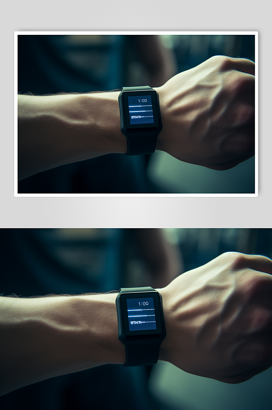AI数字艺术运动健身智能手表摄影图