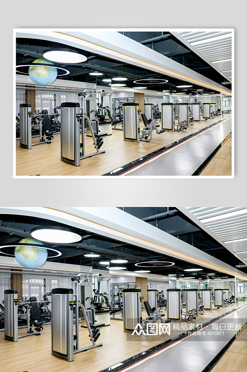 健身房锻炼器械高拉力训练器摄影图片素材