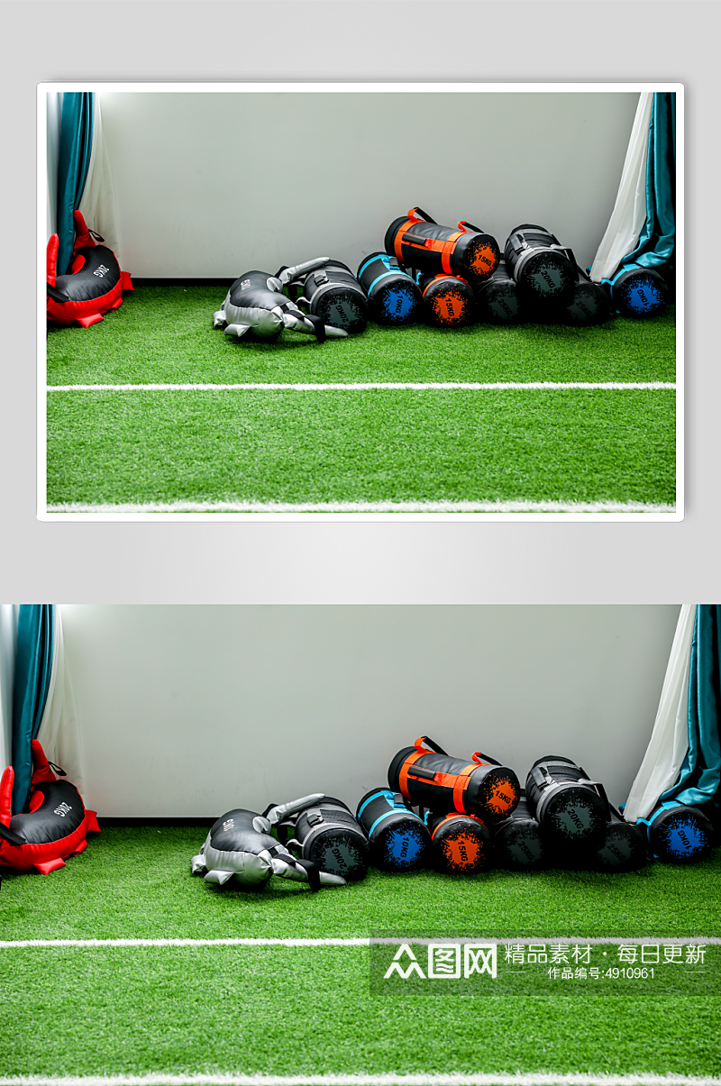 健身房运动锻炼器械负重包摄影图片素材