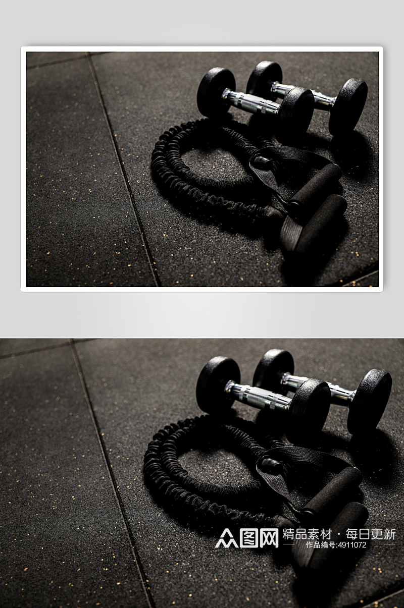 哑铃片举重哑铃健身房锻炼器械摄影图片素材