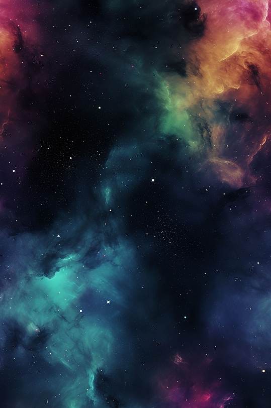  AI数字艺术宇宙背景图