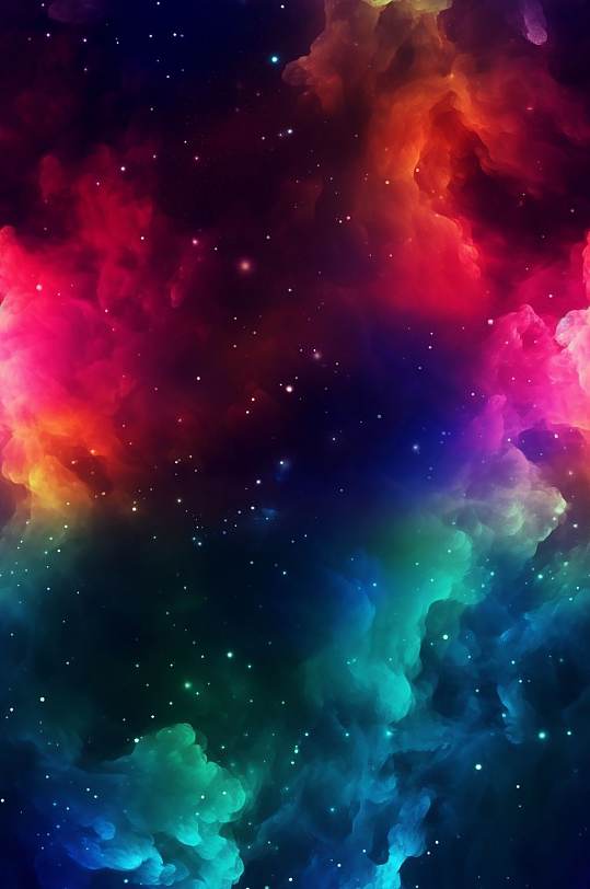  AI数字艺术宇宙背景图