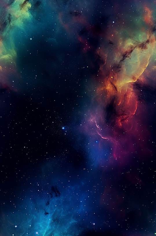  AI数字艺术星河星空底图