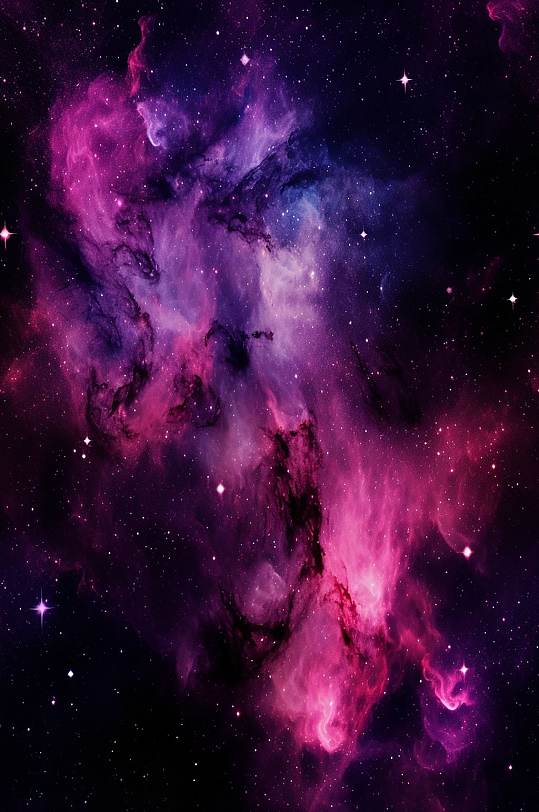  AI数字艺术渐变星空背景