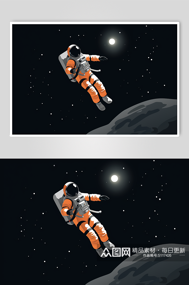 AI数字艺术太空宇宙宇航员插画素材