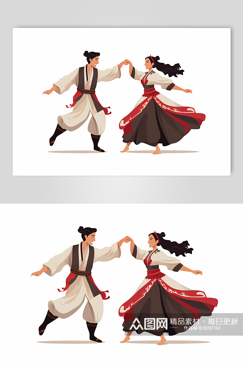AI数字艺术藏族少数民族人物插画素材