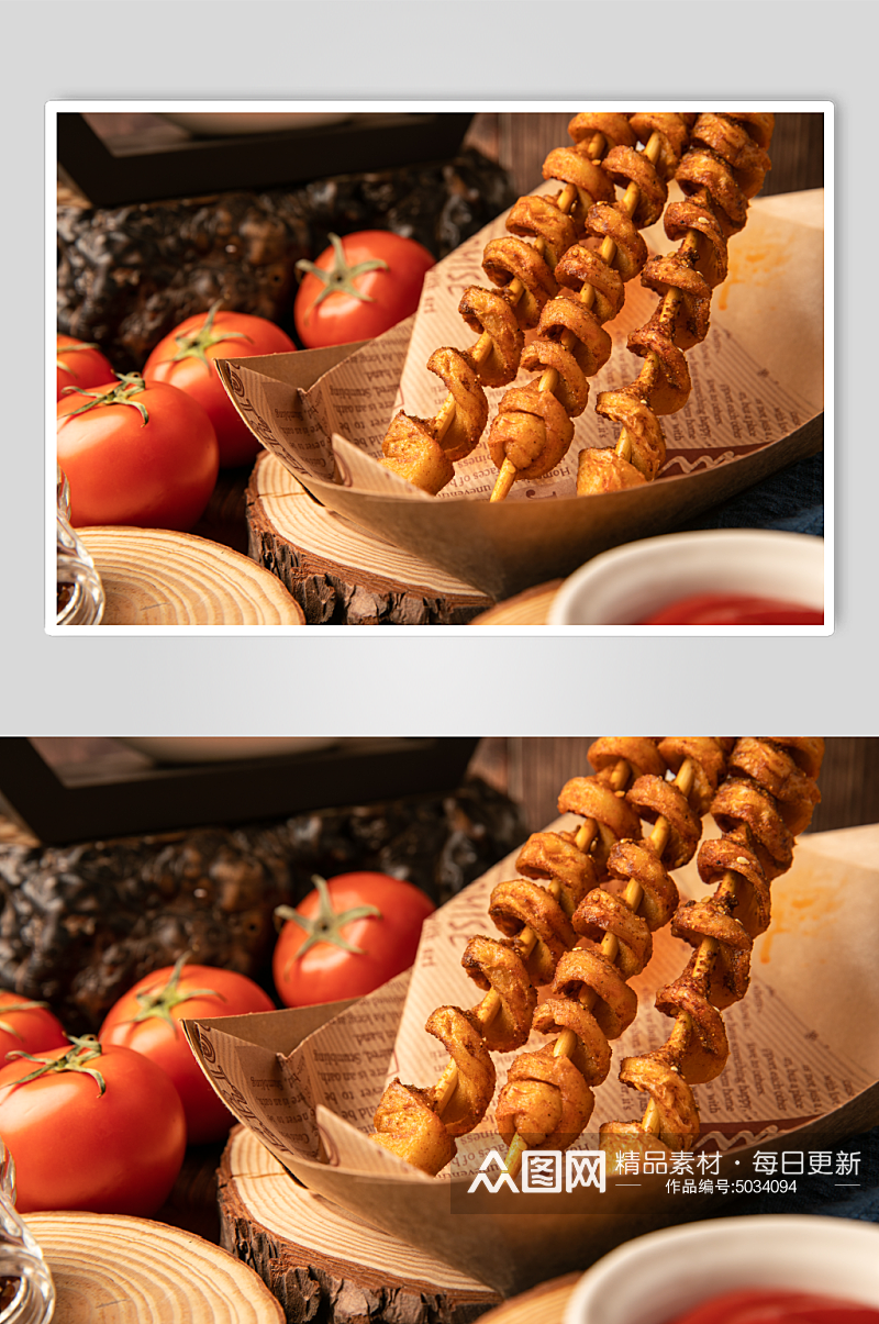 烤面筋烤串特色烧烤美食摄影图片素材