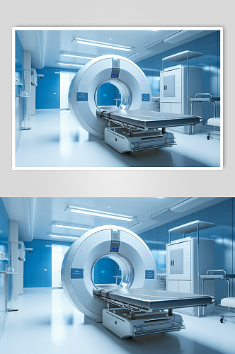 AI数字艺术CT扫描机器医疗仪器摄影图