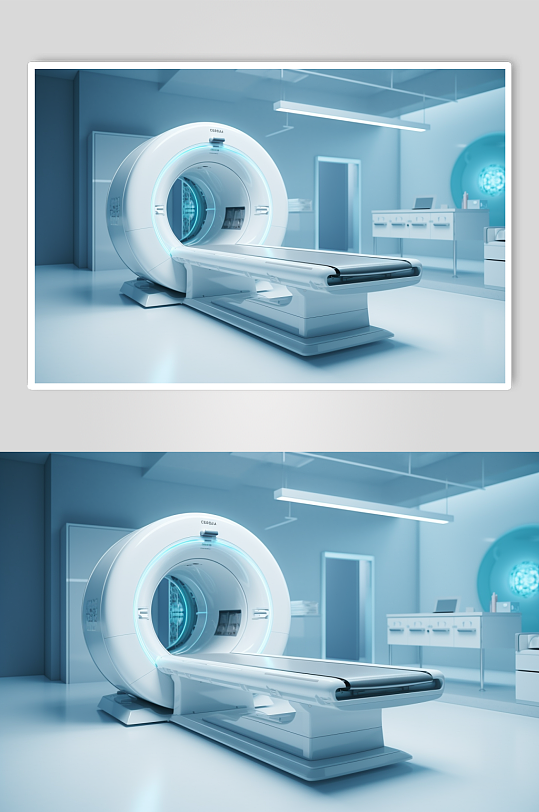 AI数字艺术CT扫描机器医疗仪器摄影图
