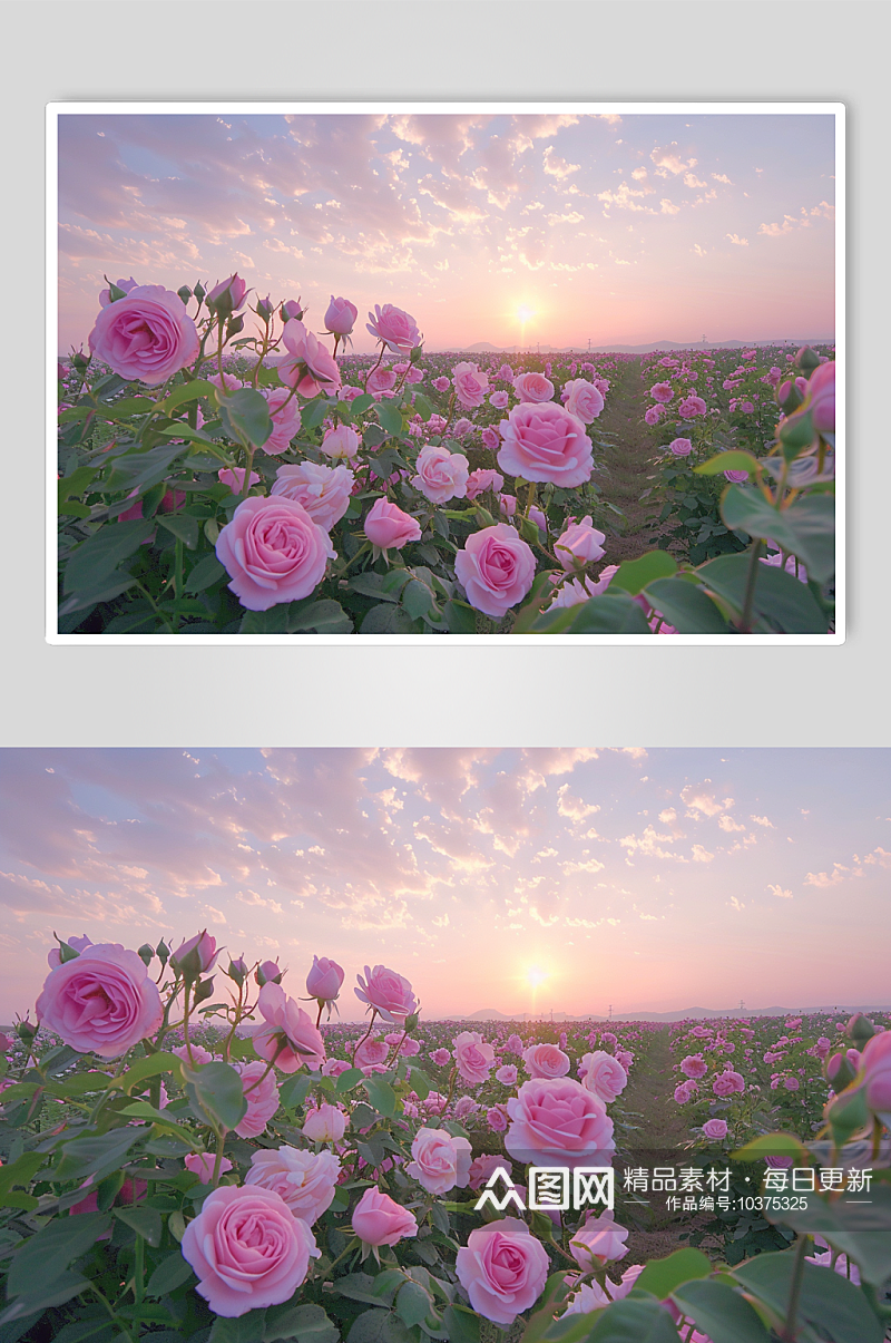 AI数字艺术植物月季花图片素材