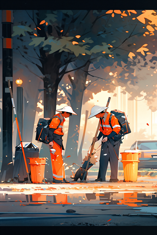 数字艺术五一劳动节各职业卡通人物插画-众图网