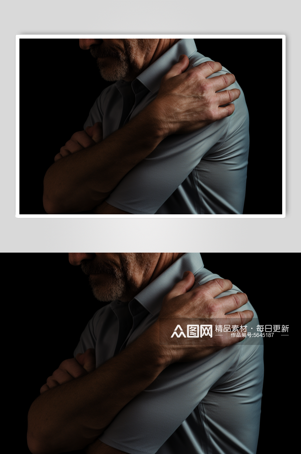 AI数字艺术肩周炎职业病医疗摄影图素材