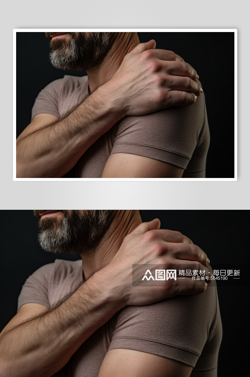 AI数字艺术肩周炎职业病医疗摄影图素材