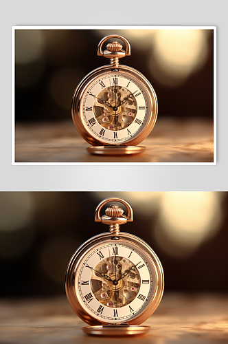 AI数字艺术企业精神钟表时钟摄影图