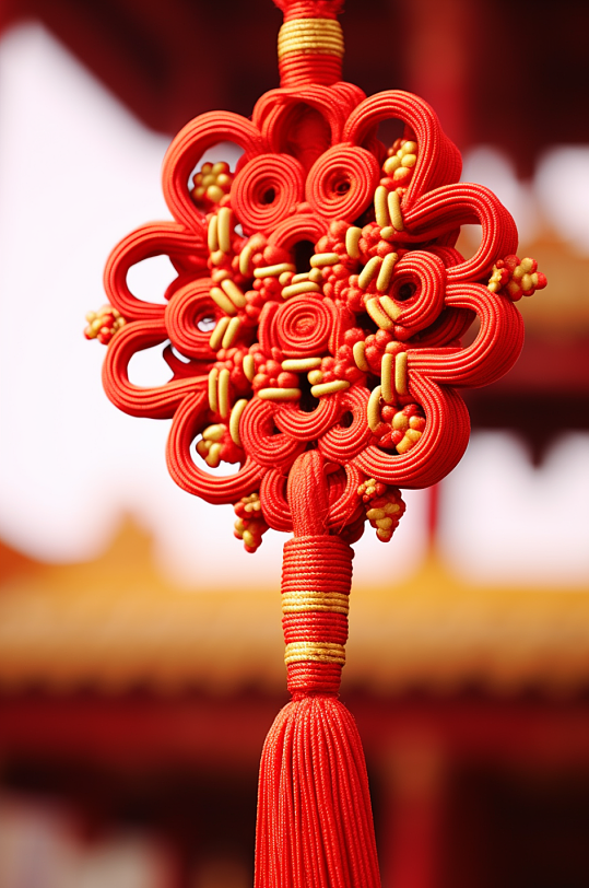 AI数字艺术新年春节中国结摄影图-众图网