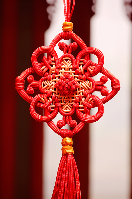AI数字艺术新年春节中国结摄影图