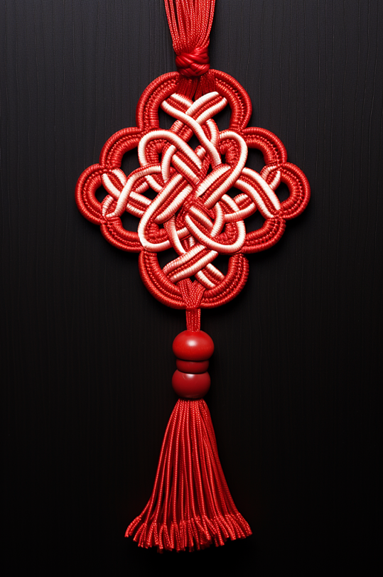 AI数字艺术喜庆新年中国结挂饰模型-众图网