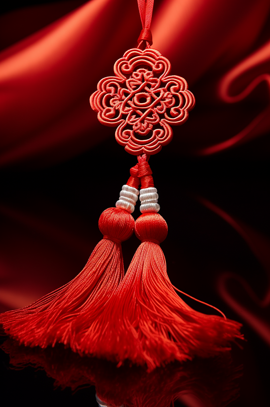 AI数字艺术喜庆新年中国结挂饰模型-众图网