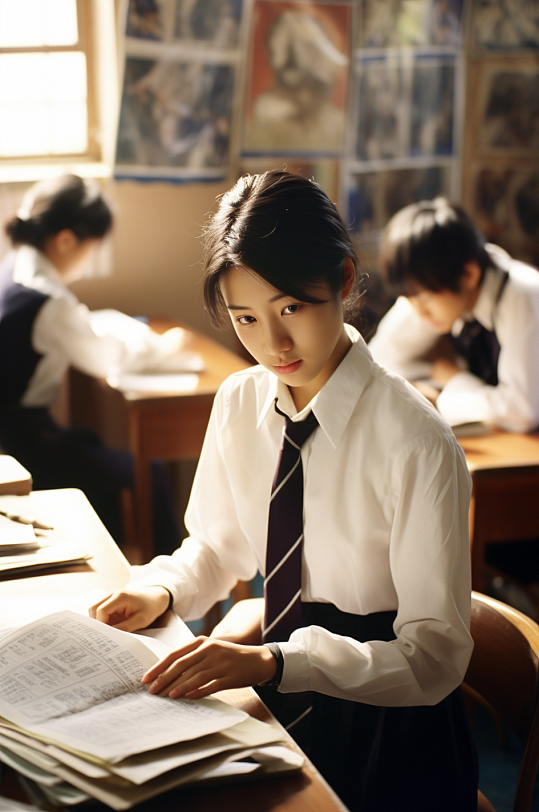 AI数字艺术中考高考考试肖像人物摄影图-众图网