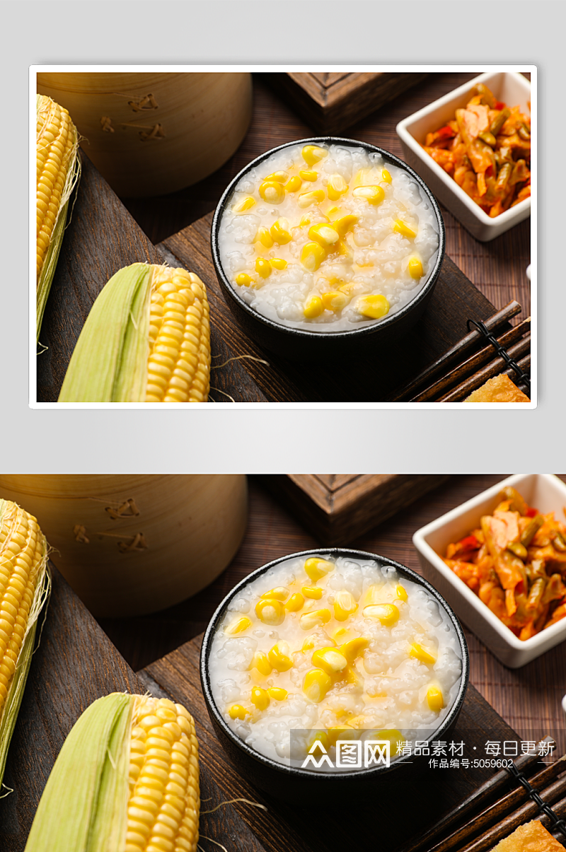 美味玉米粥粥类美食摄影图片素材