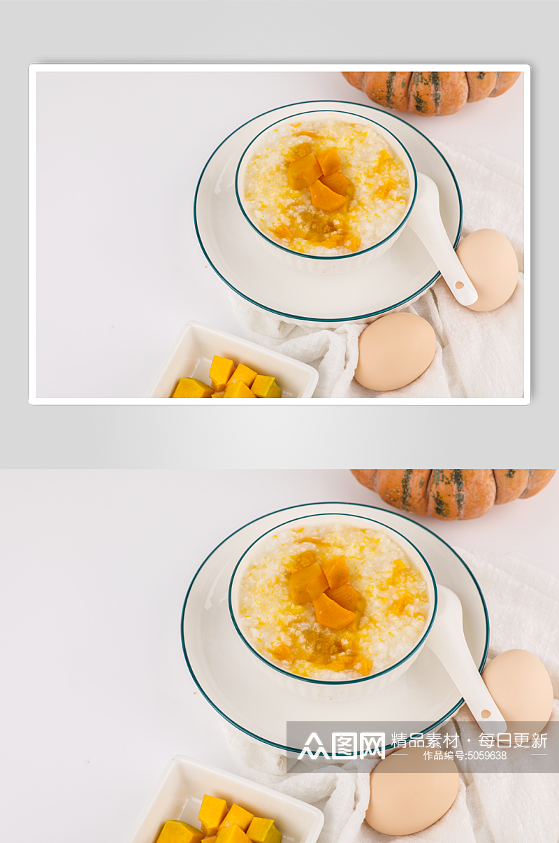 鲜甜南瓜粥粥类美食摄影图片素材