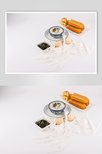 咸香皮蛋瘦肉粥粥类美食摄影图片