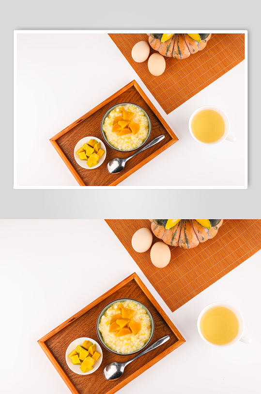 鲜甜南瓜粥粥类美食摄影图片