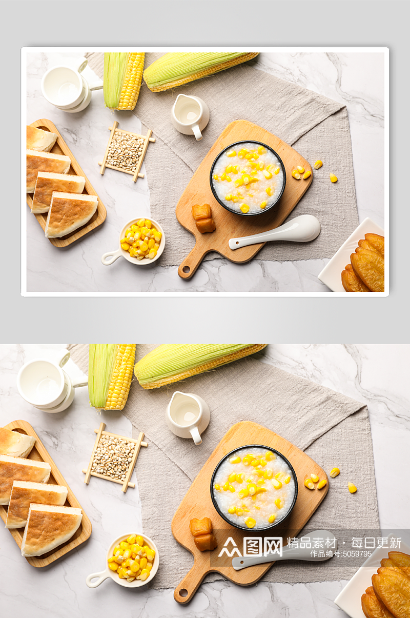 美味玉米粥粥类美食摄影图片素材