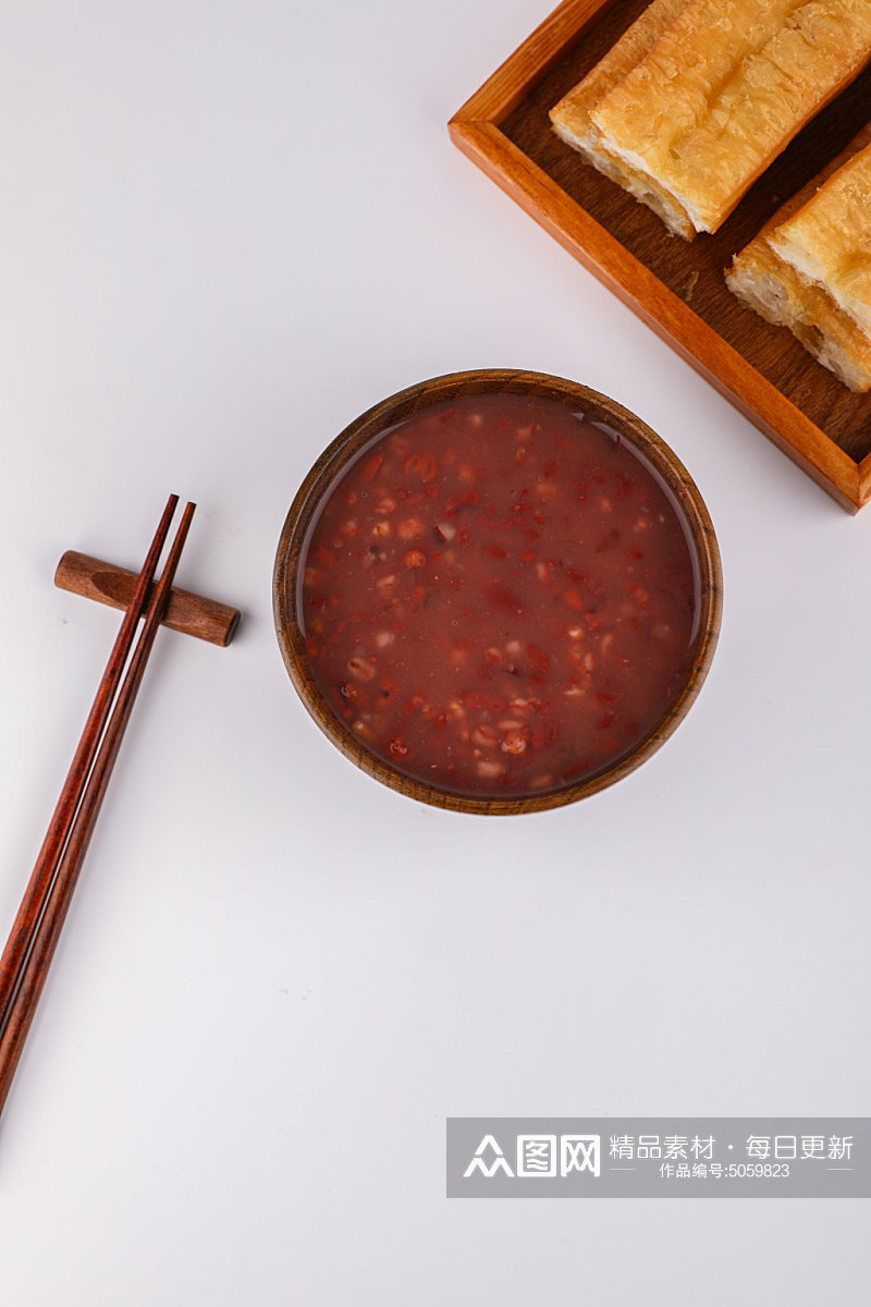 补血薏仁红豆粥粥类美食摄影图片素材